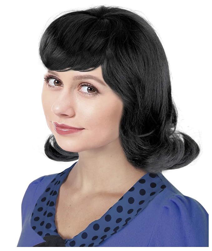 60s Black Flip Jackie Costume Wig 50s Wig For Women Lucy Wig | Amazon (US)