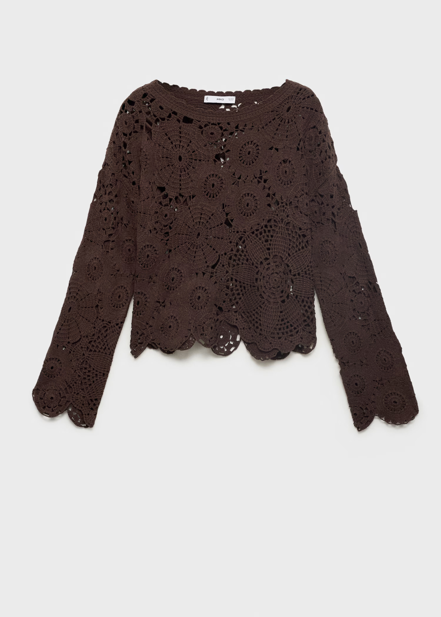 Crochet sweater with flowers - Women | MANGO United Kingdom | MANGO (UK)