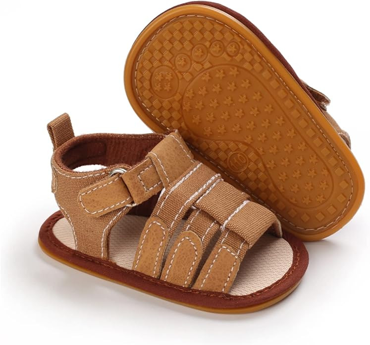 myppgg Baby Boys Girls Summer Sandals Non-Slip Soft Sole Infant Slippers Cotton Crib Shoes for To... | Amazon (US)