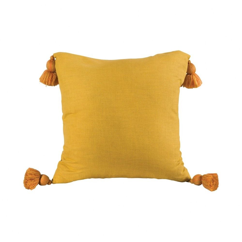 Mustard Colored With Tassles Pillow Cover 24X24-Inch Pillow Cover Only Dusty Dijon Colors   Dusty... | Walmart (US)