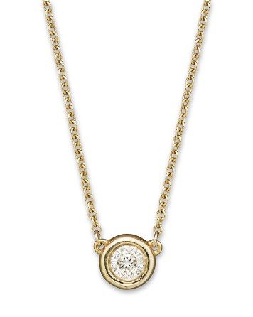 Diamond Solitaire Pendant Necklace in 14K Yellow Gold, .25 ct. t.w. | Bloomingdale's (US)