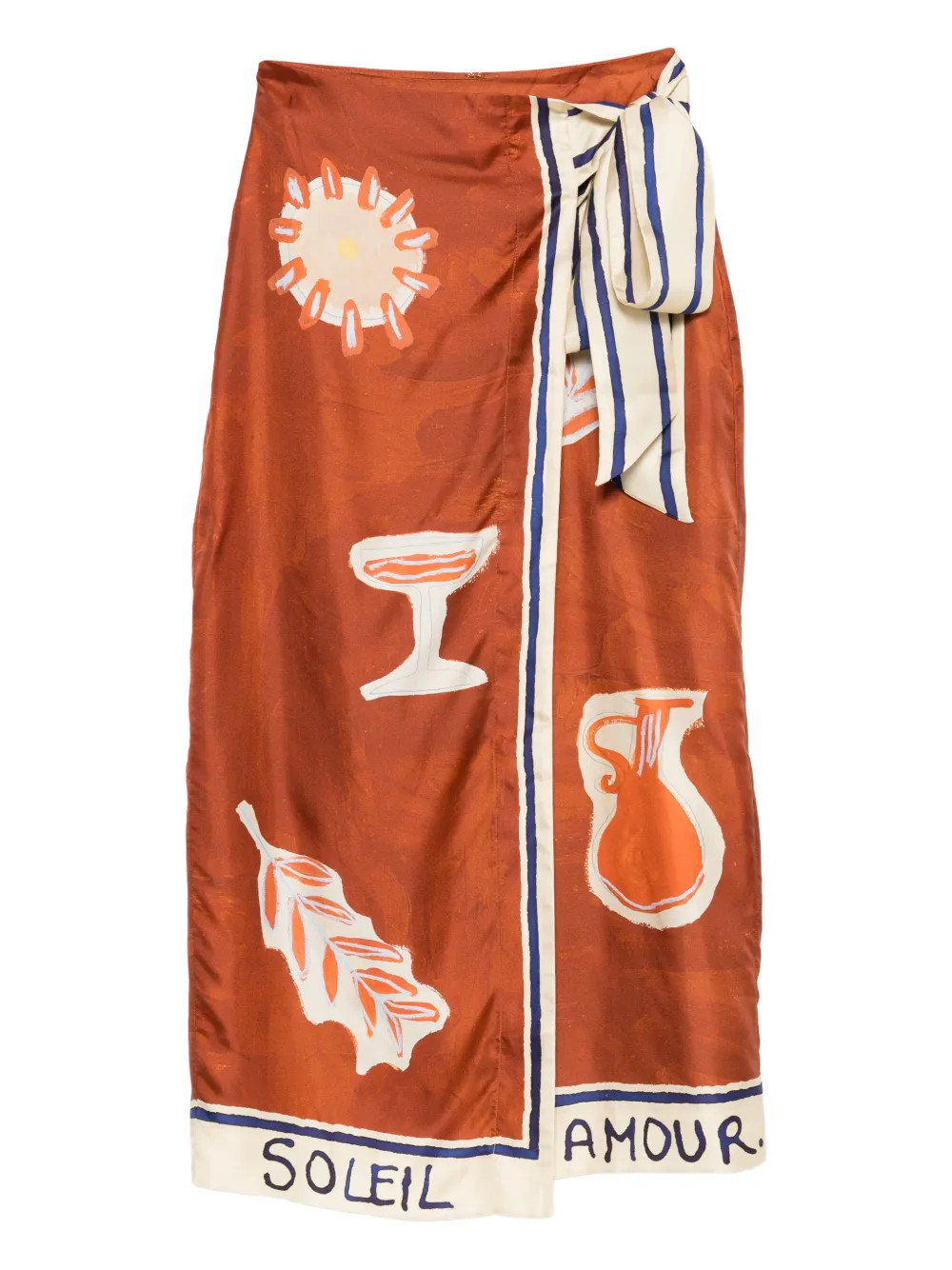 ALEMAISprinted midi skirt | Farfetch Global