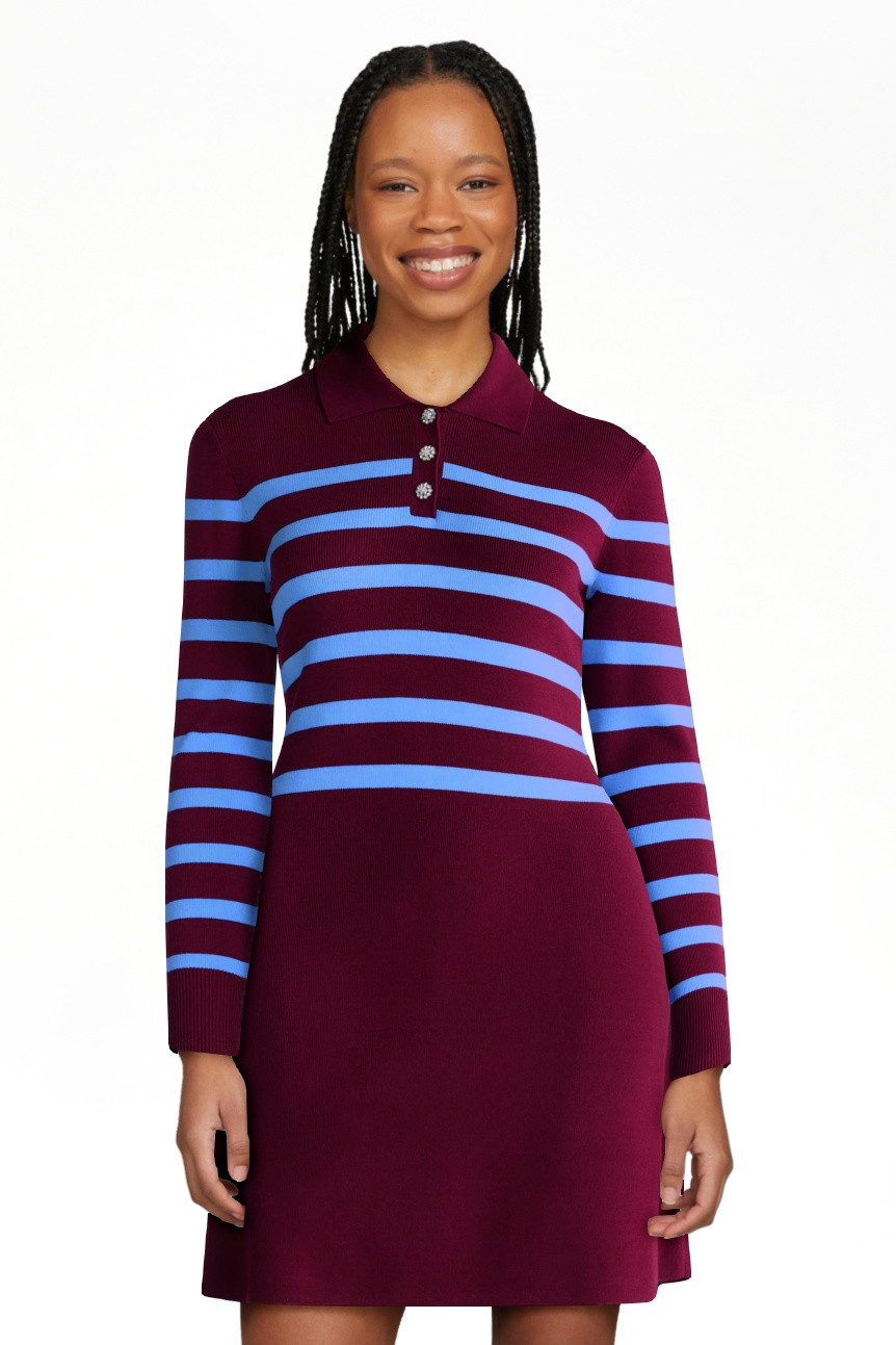 Free Assembly Women's and Women's Plus Polo Sweater Dress with Long Sleeves, Sizes XS-4X | Walmart (US)