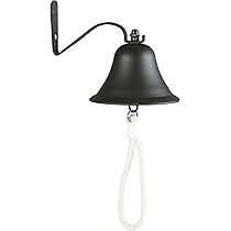 Upstreet's Outdoor Bell & Indoor Dinner Bell / Made of Black Large Bell, Cast Iron Bell, Ideal for W | Amazon (US)