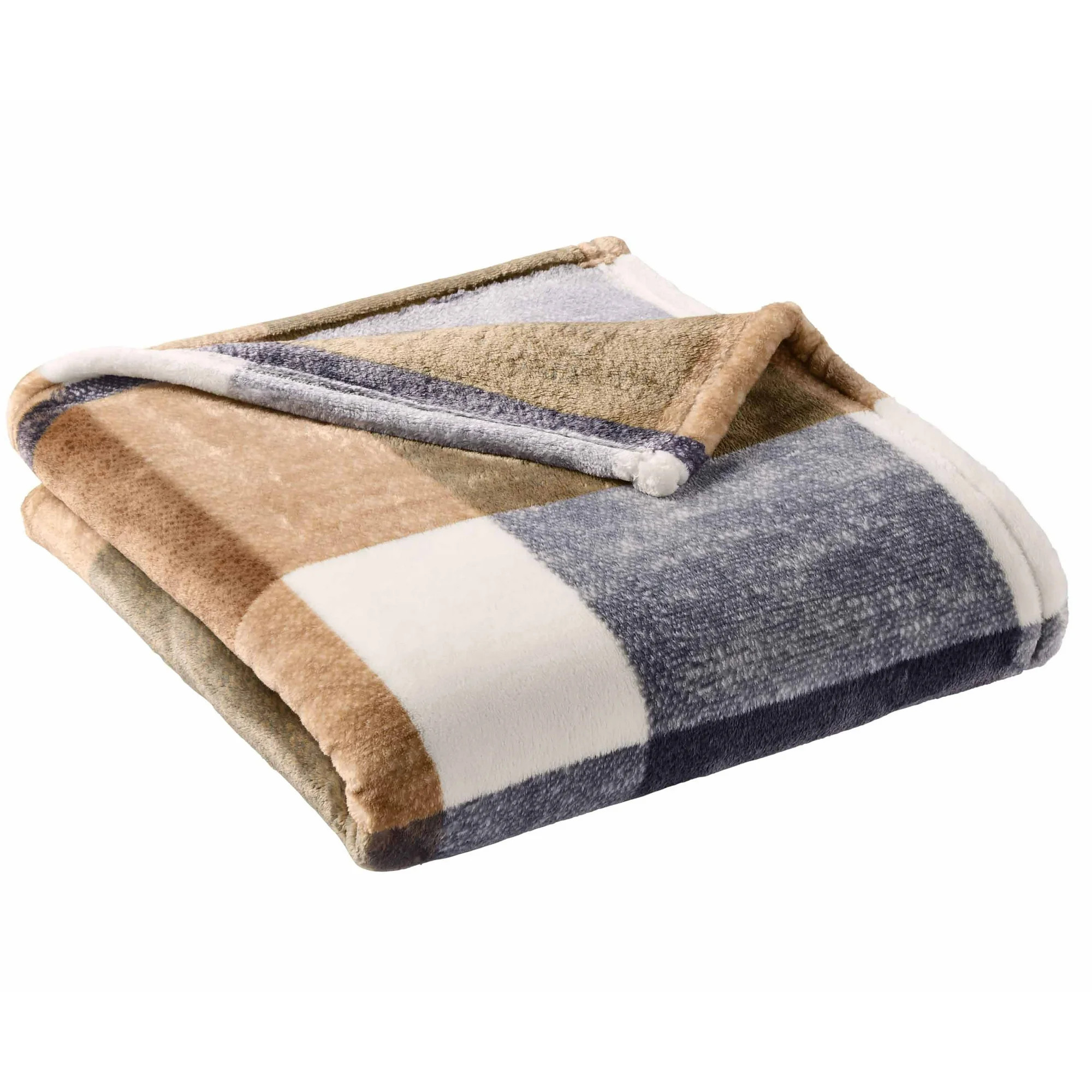 Better Homes & Gardens  Printed Heavyweight Ultra  Plush Adult Throw, 50” x 72”,  Neutral Pla... | Walmart (US)