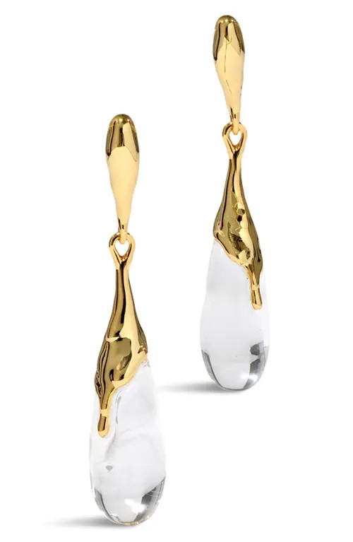 Alexis Bittar Liquid Lucite Teardrop Drop Earrings in Yellow Gold at Nordstrom | Nordstrom