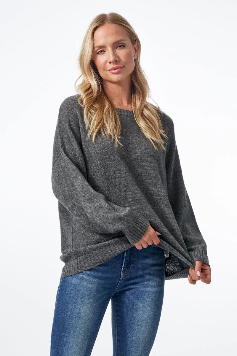 Cashmere/Wool Oversize Sweater Heather Grey | DYI Define Your Inspiration