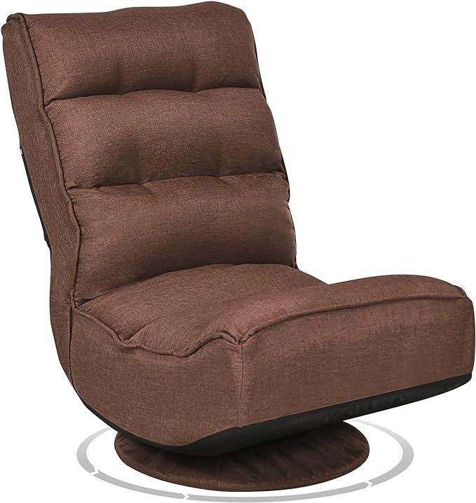 Giantex 360 Degree Swivel Gaming Chair, 6 Position Adjustable Folding Floor Chair, 300lb Spring S... | Amazon (US)