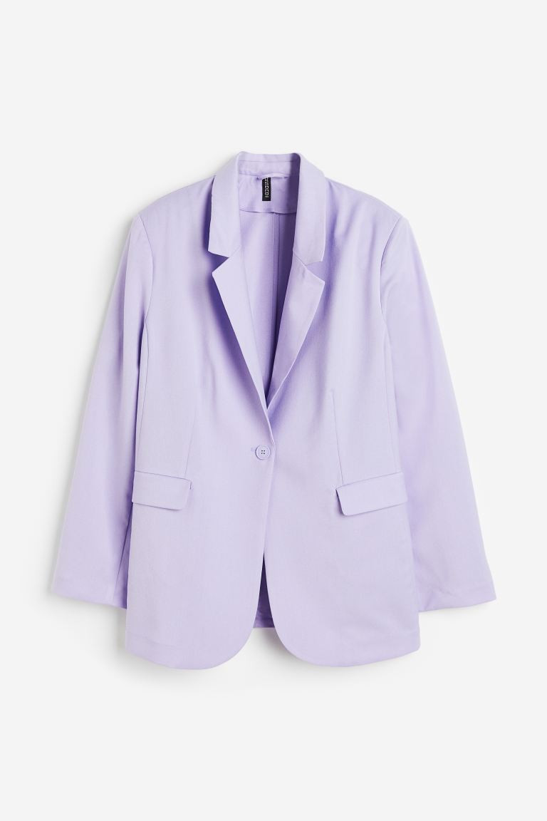 Single-breasted blazer - Light purple - Ladies | H&M GB | H&M (UK, MY, IN, SG, PH, TW, HK)