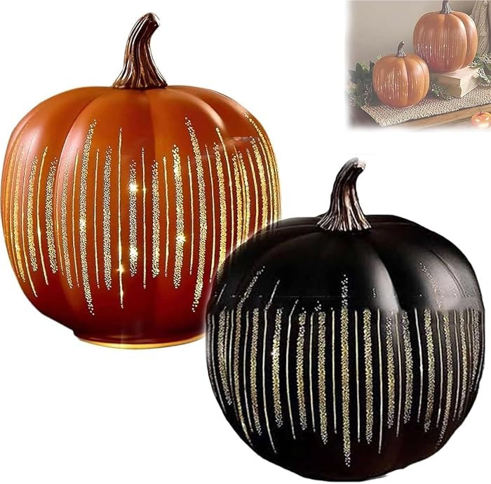 Starry Night Pumpkin, Luminous LED Pumpkin, Sparkling Starry Glass Pumpkin, Autumn Halloween Home... | Amazon (US)