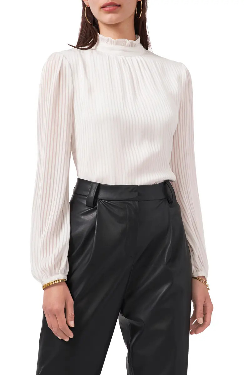 Vince Camuto Satin Stripe Blouse | Nordstrom | Nordstrom