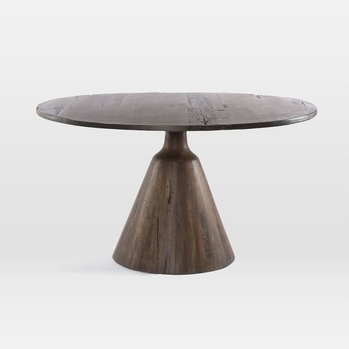 Reclaimed Wood Pedestal Dining Table (54") | West Elm (US)