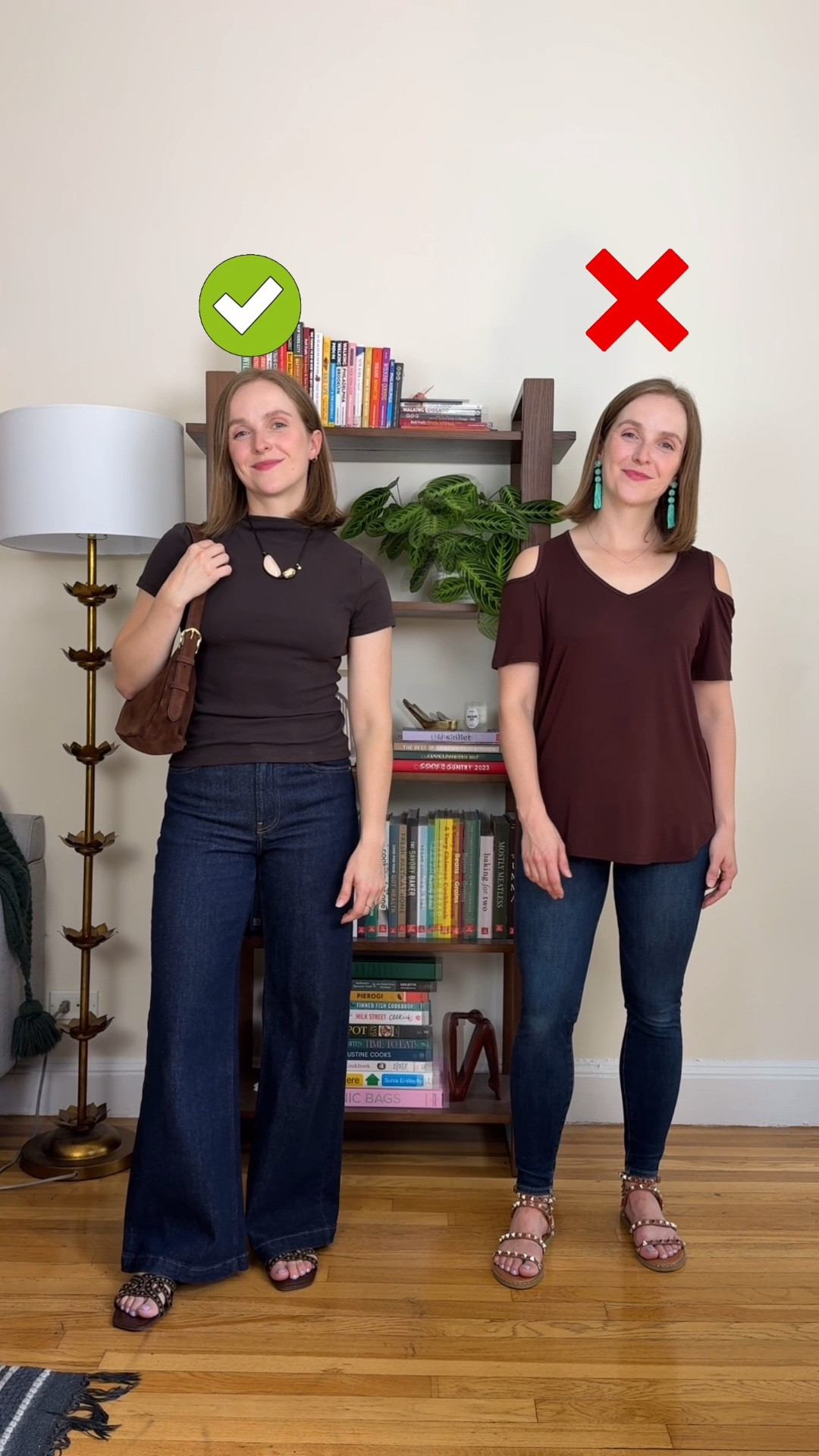 Millennial outfit makeover for fall. 25 short wide leg jeans on sale. Xs mock neck top on sale! Sarah’s dress is xs petite

#LTKSaleAlert #LTKSeasonal
