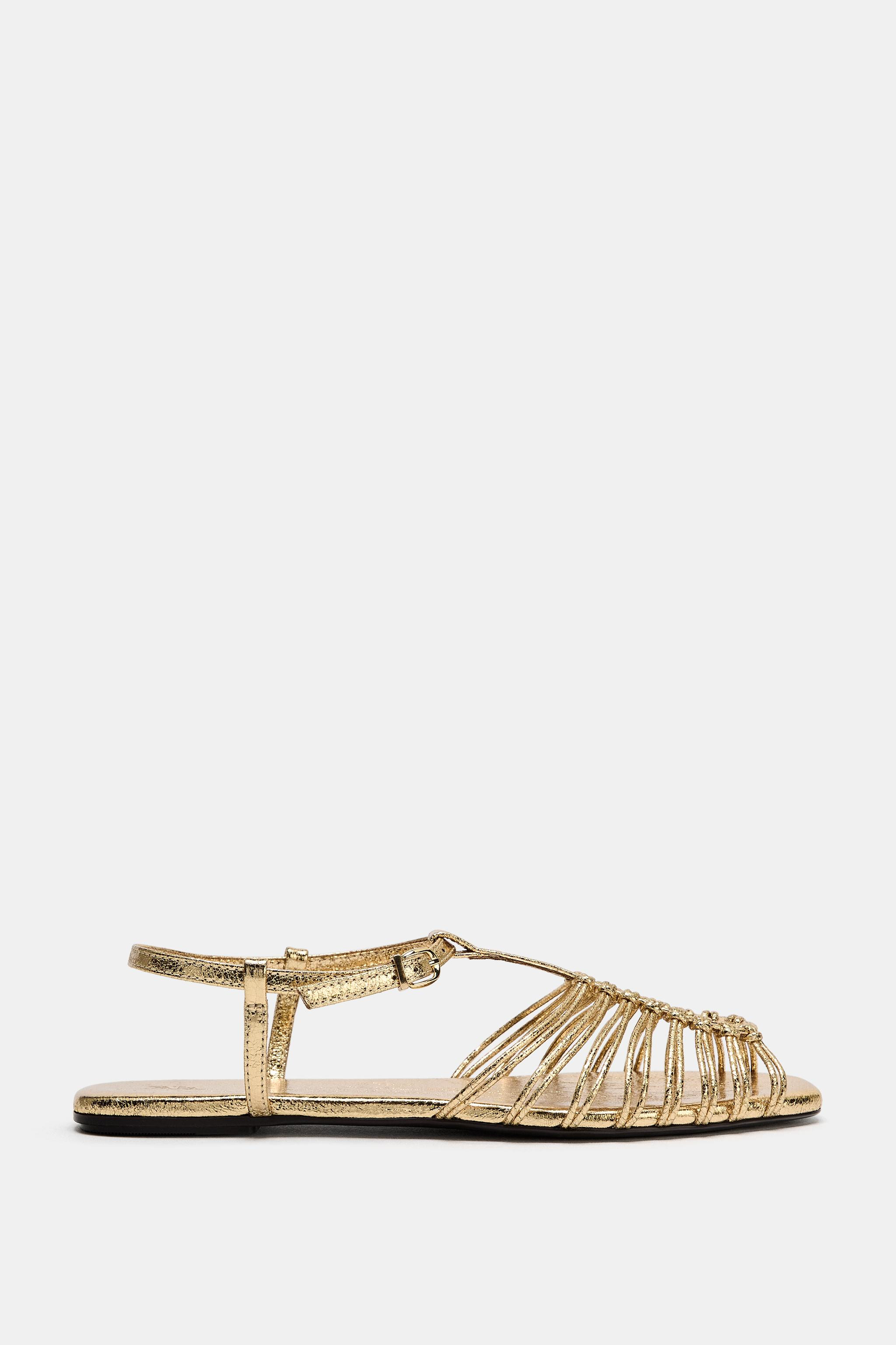 METALLIC FISHERMAN SANDALS | Zara US