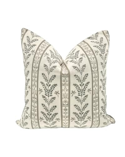 Jillien Harbor Brown Pillow Cover for Fall - Campbell Premium Grandmillennial Pillow - Farmhouse Bohemian Style | Amazon (US)