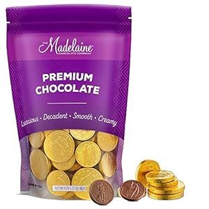 Madelaine Premium Milk Chocolate Gold Coins (Assorted Sizes, 1/2 LB) | Amazon (US)