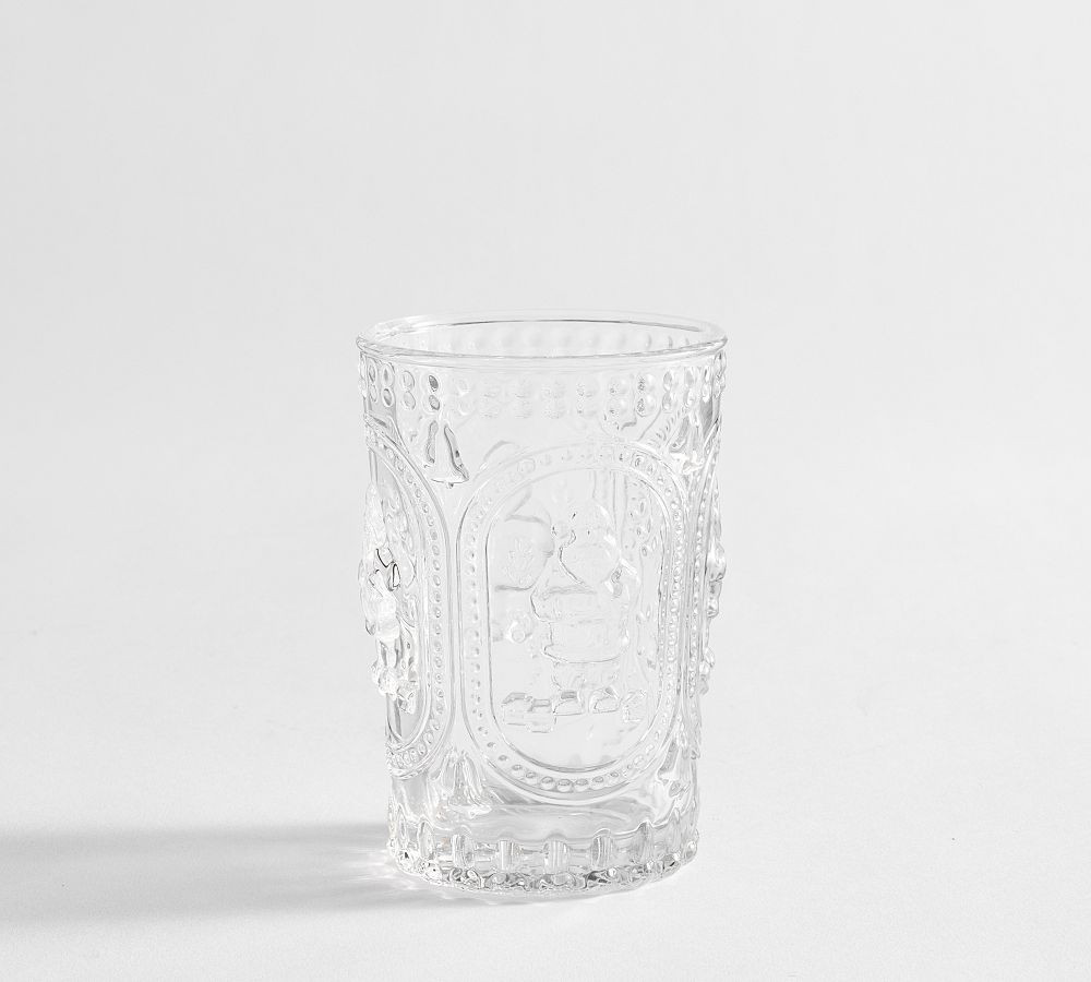 Santa Embossed Cocktail Glasses | Pottery Barn (US)