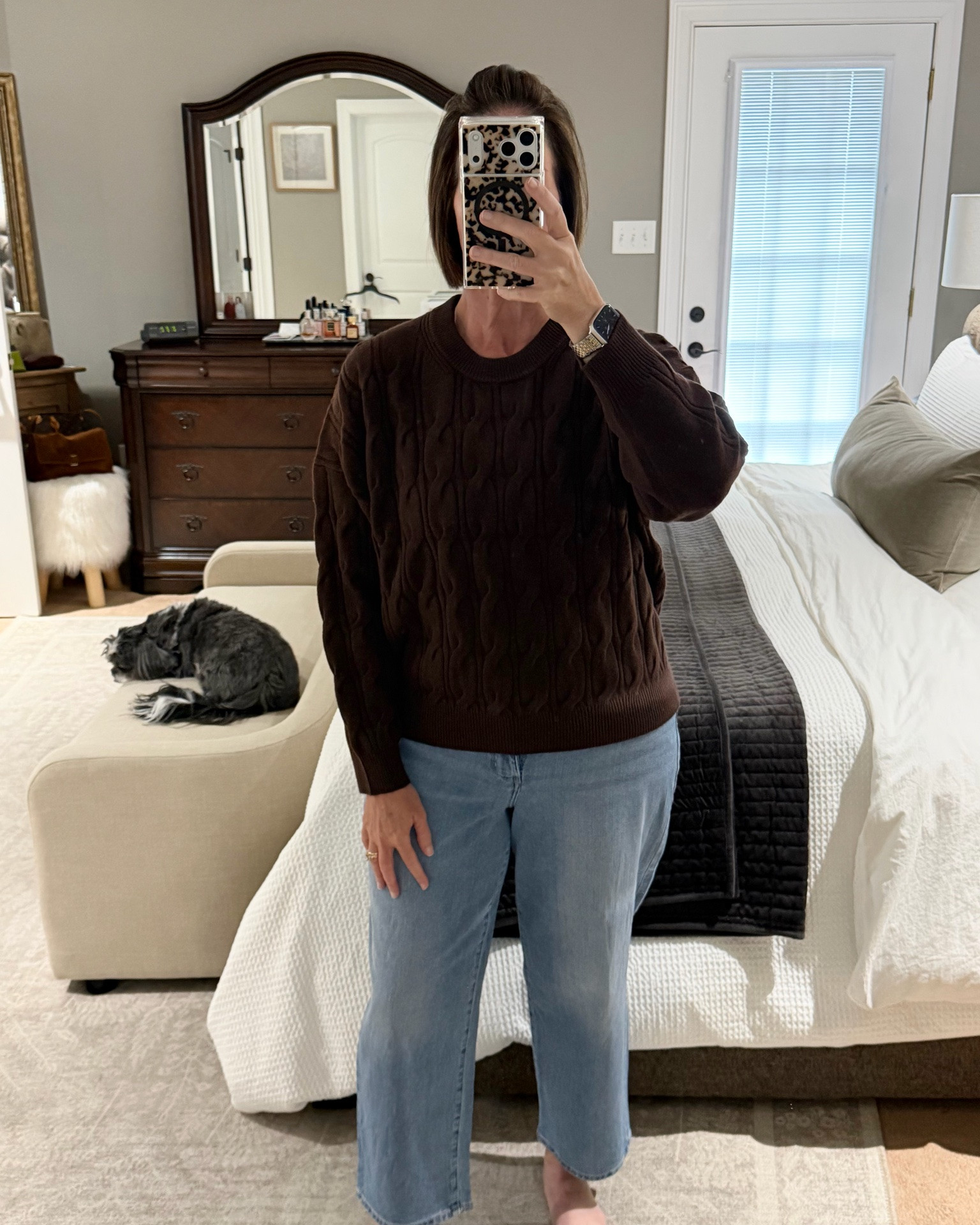 It’s #sweaterweather and I’m adding 2 new sweaters that I love from Walmart to my wardrobe for Fall! These are so warm, cozy, budget friendly and are so pretty! The dark green is oversized so size down, I got a large and the dark chocolate brown is an XL. I’ve linked them here for you! Don’t mind Cooper it’s his nap time 😴

#LTKgrwm #LTKOver40