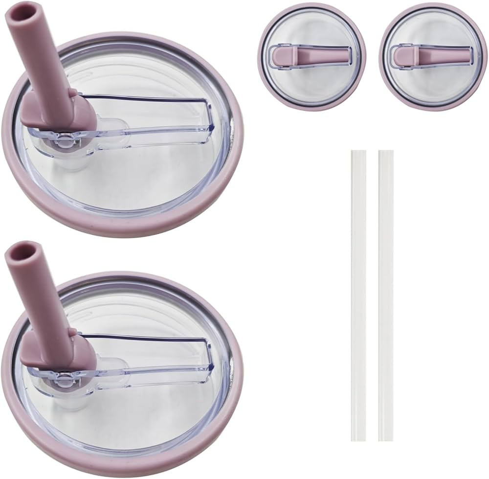 2 PCS 40 oz Replaceble Tumbler Flip Straw Lid for Stanley Quencher, Straw Lid Replacement Fit for... | Amazon (US)