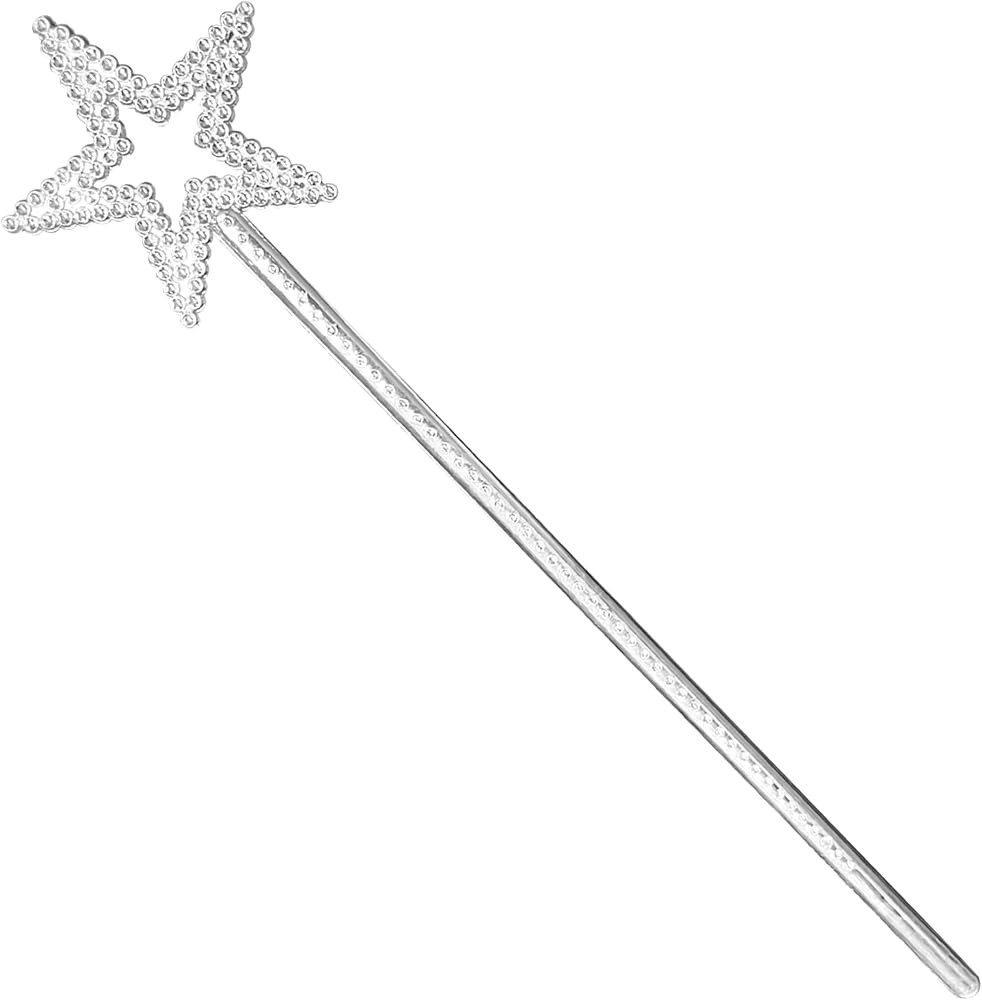 huihaochenggong Silver 13 Inches fairy wand star wand magic wand princess wand for kids women man | Amazon (US)
