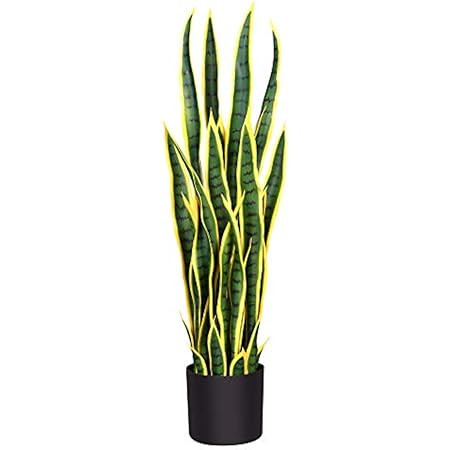 Artificial Snake Plant 26 inches Fake Sansevieria Artificial Potted Plants for Indoor and Outdoor, H | Amazon (US)