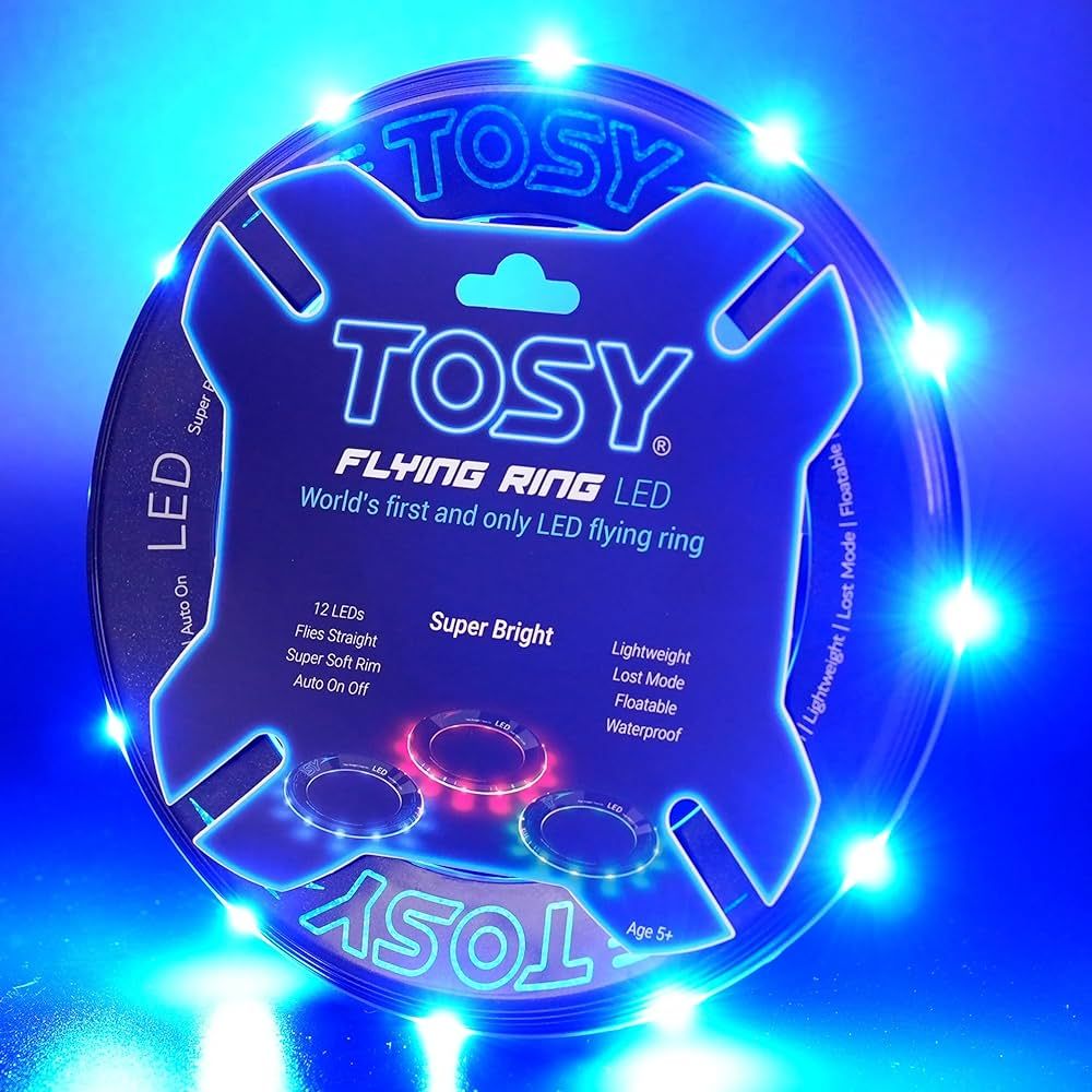 TOSY Flying Ring - 12 LEDs, Super Bright, Soft, Auto Light Up, Safe, Waterproof, Lightweight Fris... | Amazon (US)