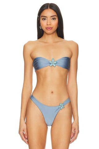Leslie Amon Maui Bandeau Top in Denim Blue from Revolve.com | Revolve Clothing (Global)
