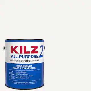KILZ 2 ALL PURPOSE 1 Gal. White Interior/Exterior Multi-Surface Primer, Sealer, and Stain Blocker... | The Home Depot
