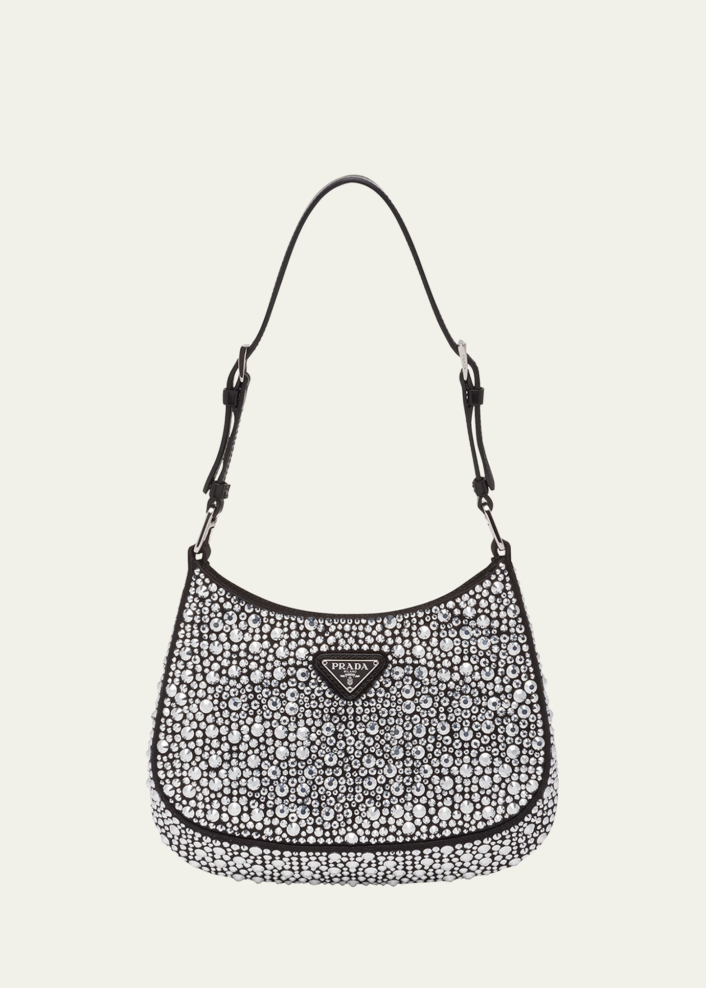 Cleo Crystal Logo Hobo Bag | Bergdorf Goodman