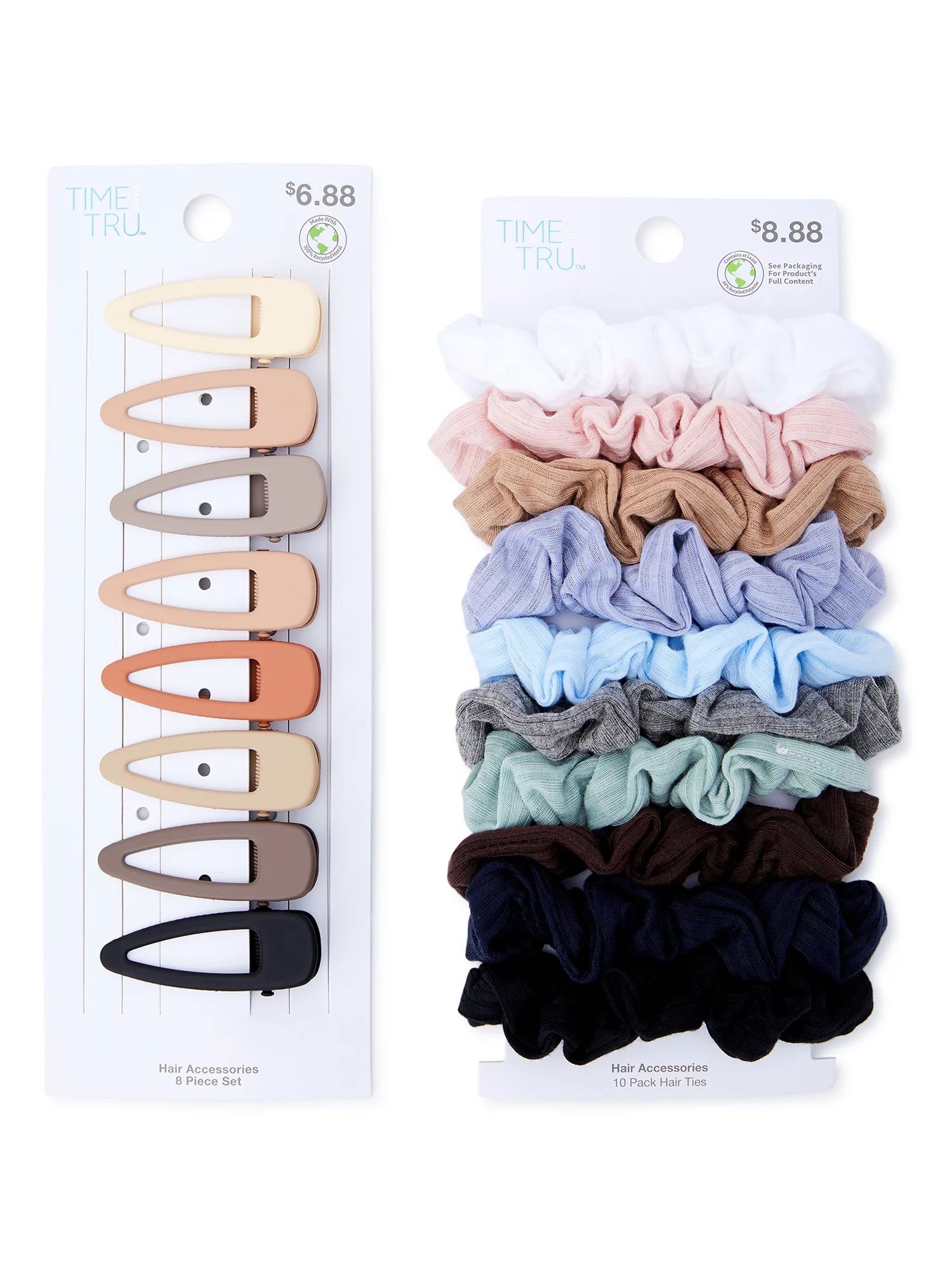 Time and Tru Women’s Hair Ties and Clips, 18-Pack - Walmart.com | Walmart (US)