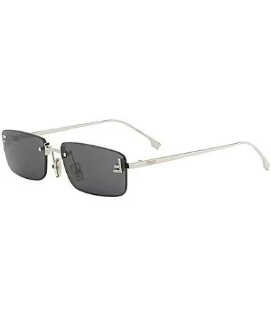FENDI Unisex FENDI First Crystal 54mm Rectangle Sunglasses - Shiny Light Gold/Smoke | Dillard's