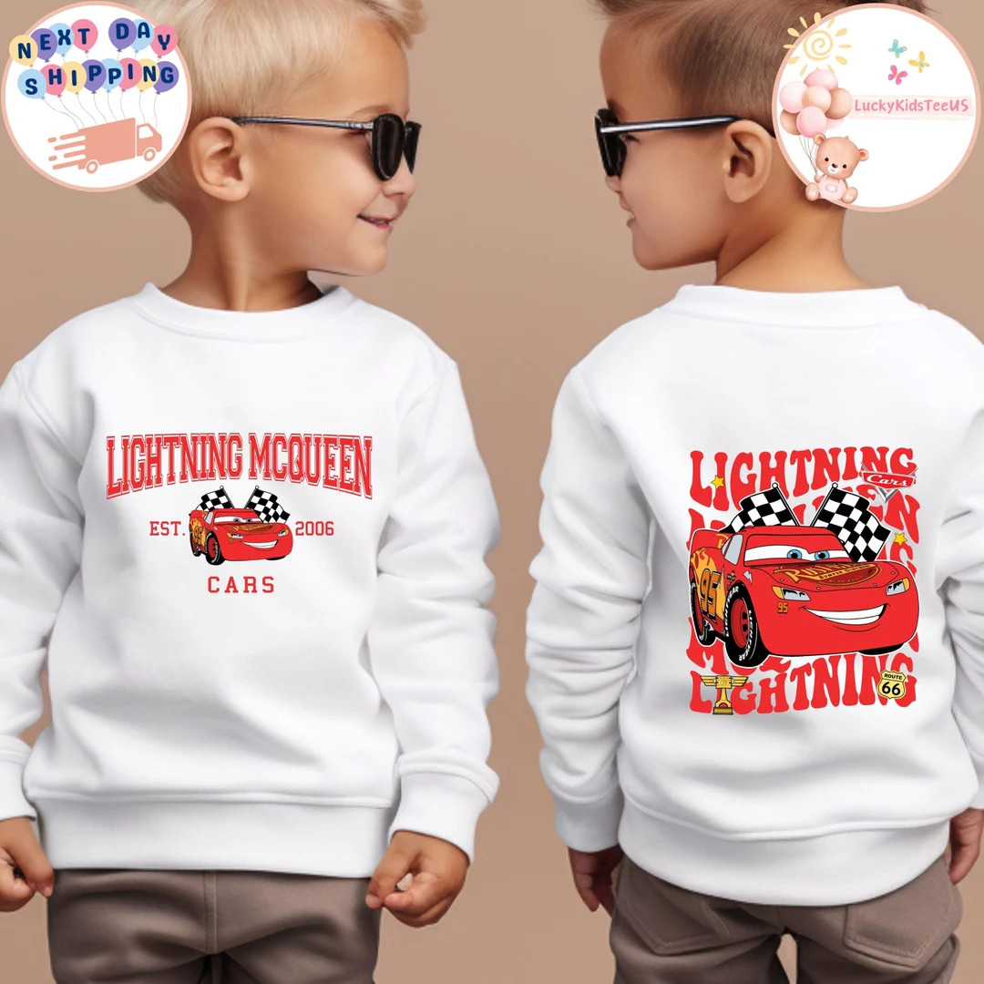 Lightning Mcqueen Est 2006 Cars Toddler Shirt, Pixar Cars Kids Sweatshirt, Disney Mcqueen Baby Bo... | Etsy (US)