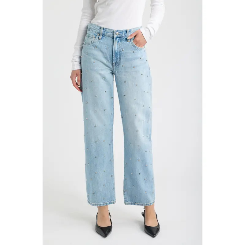 Pistola Lexi Distressed Ankle Wide Leg Jeans in Artisan at Nordstrom, Size 29 | Nordstrom