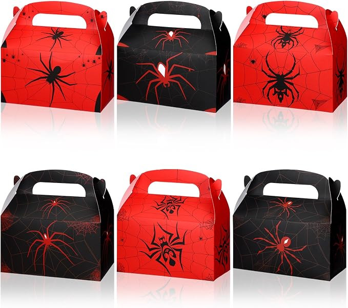 Kosiz 30 Pcs Spider Party Favors Halloween Spiderweb Birthday Party Supplies Spider Boxes Gift Sp... | Amazon (US)