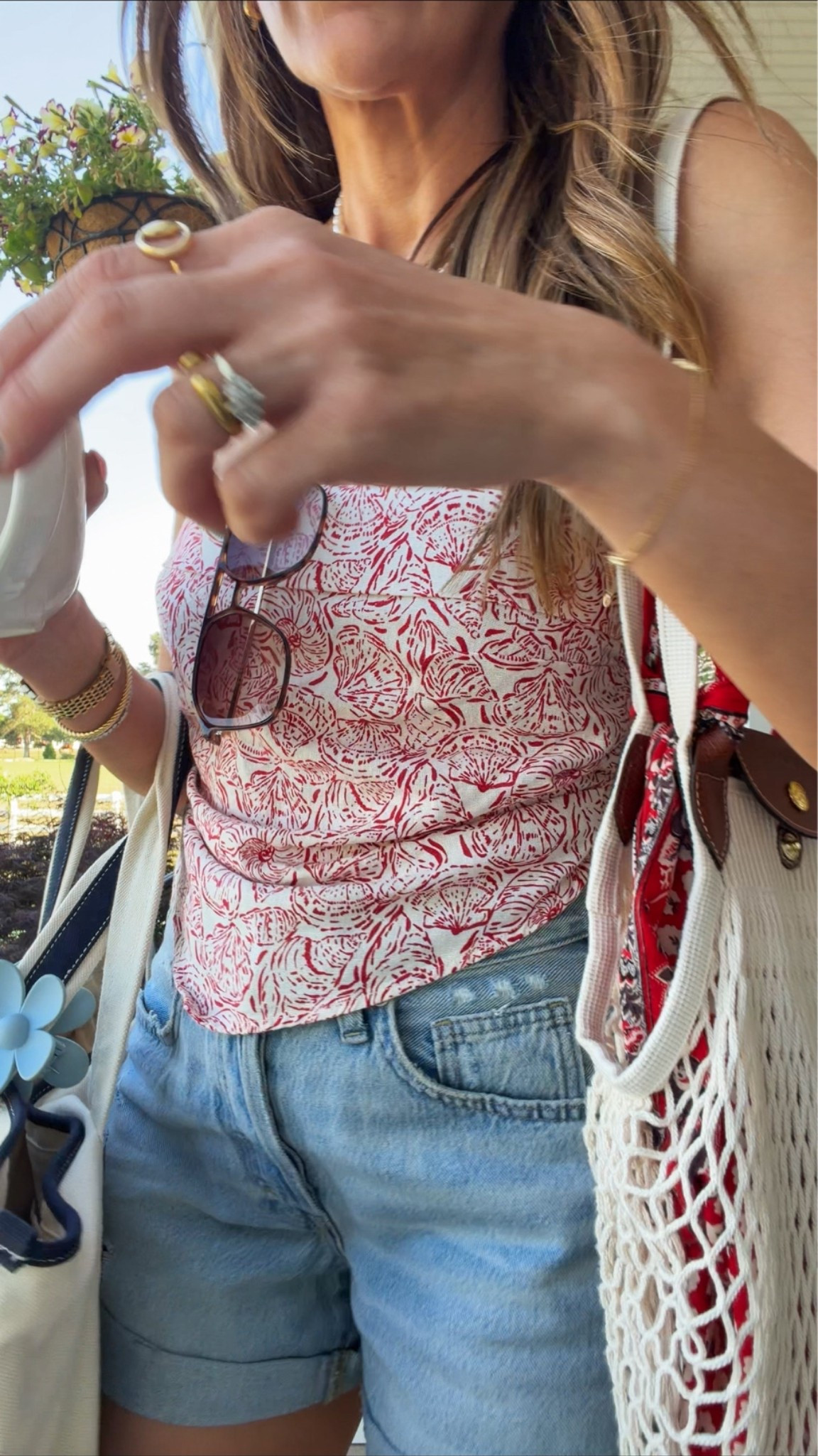 🆕 @Target outfit! LOVING these denim shorts so much. In xs top size 2 shorts, thats 1 size up from what I wear at abercrombie. I wanted these slouchy!

#LTKSaleAlert #LTKootd #LTKdayinmylife