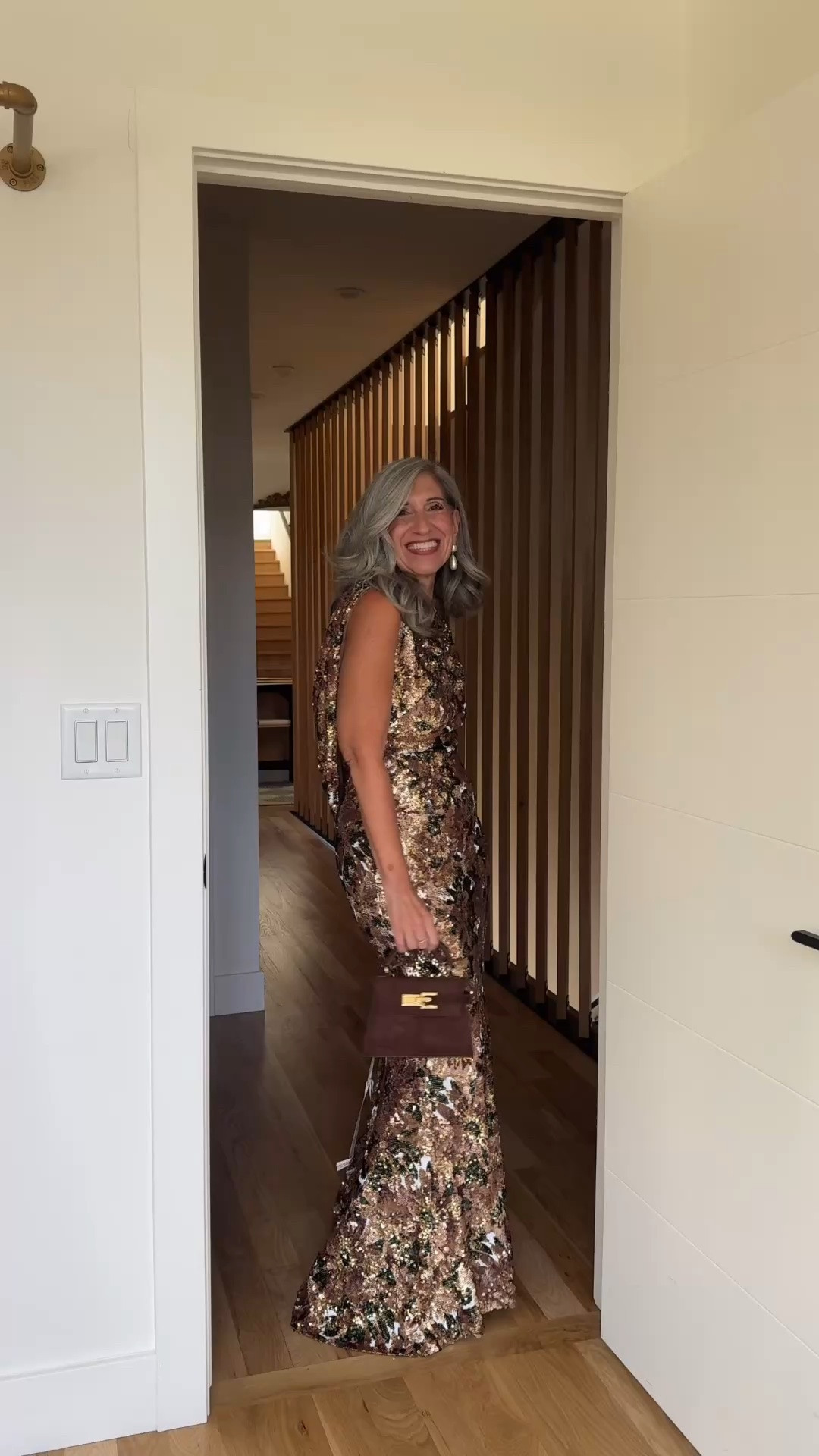 🥂 Mother of the Bride | Mother of the Groom | Wedding Guest and Rehearsal Dinner Dresses

Bronze and gold sequins in a floral pattern cover this gown top to bottom, fitted through the body for a sleek silhouette that catches light with every move.

Save this and share it with a friend who's shopping. 💌

Claudia | 5'4½" | 135 | medium or 6

Wedding Guest Dress | Fashion over 50 | Mother of the Bride | Mother of the Groom | Black Tie | Formal Gown | Fall Wedding | Winter Wedding | Bronze Sequin Gown | Tummy Flattering Dresses

#LTKSeasonal #LTKOver40 #LTKWedding