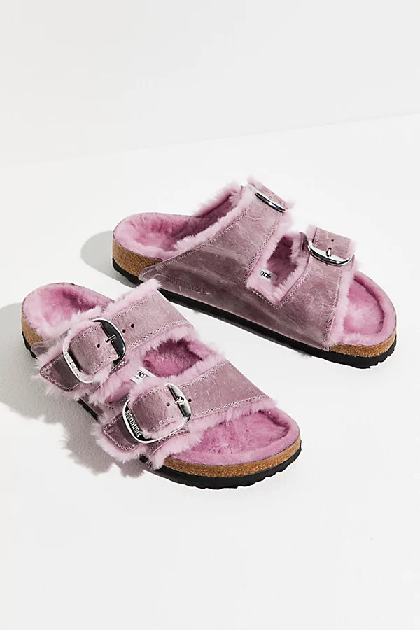 Birkenstock Arizona Big Buckle Shearling Sandals | Free People (Global - UK&FR Excluded)