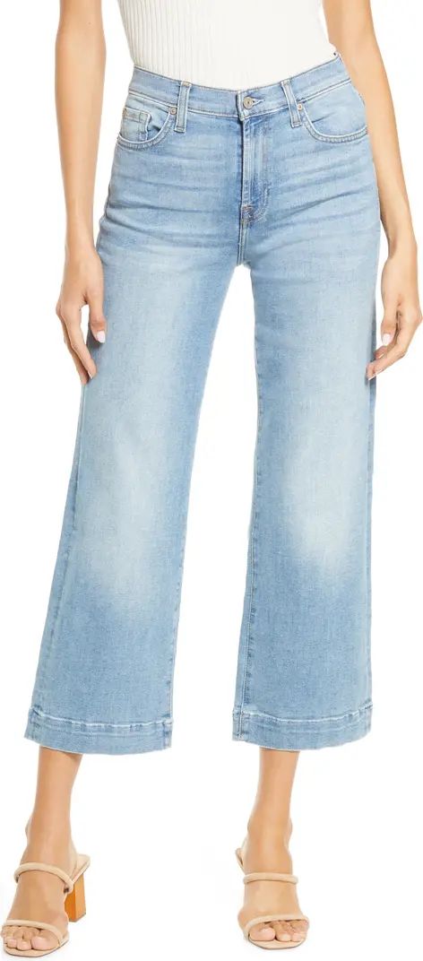 7 For All Mankind Alexa Crop Wide Leg Jeans | Nordstrom | Nordstrom