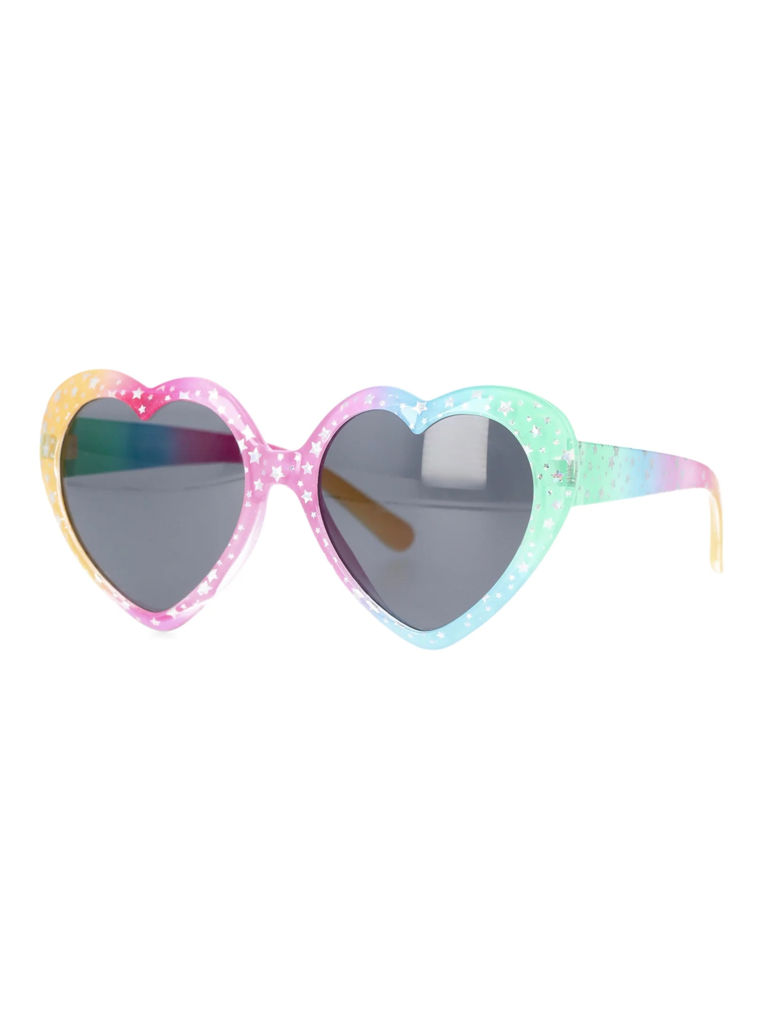Justice Girl's Rainbow Heart Frame Sunglasses, Multi | Walmart (US)
