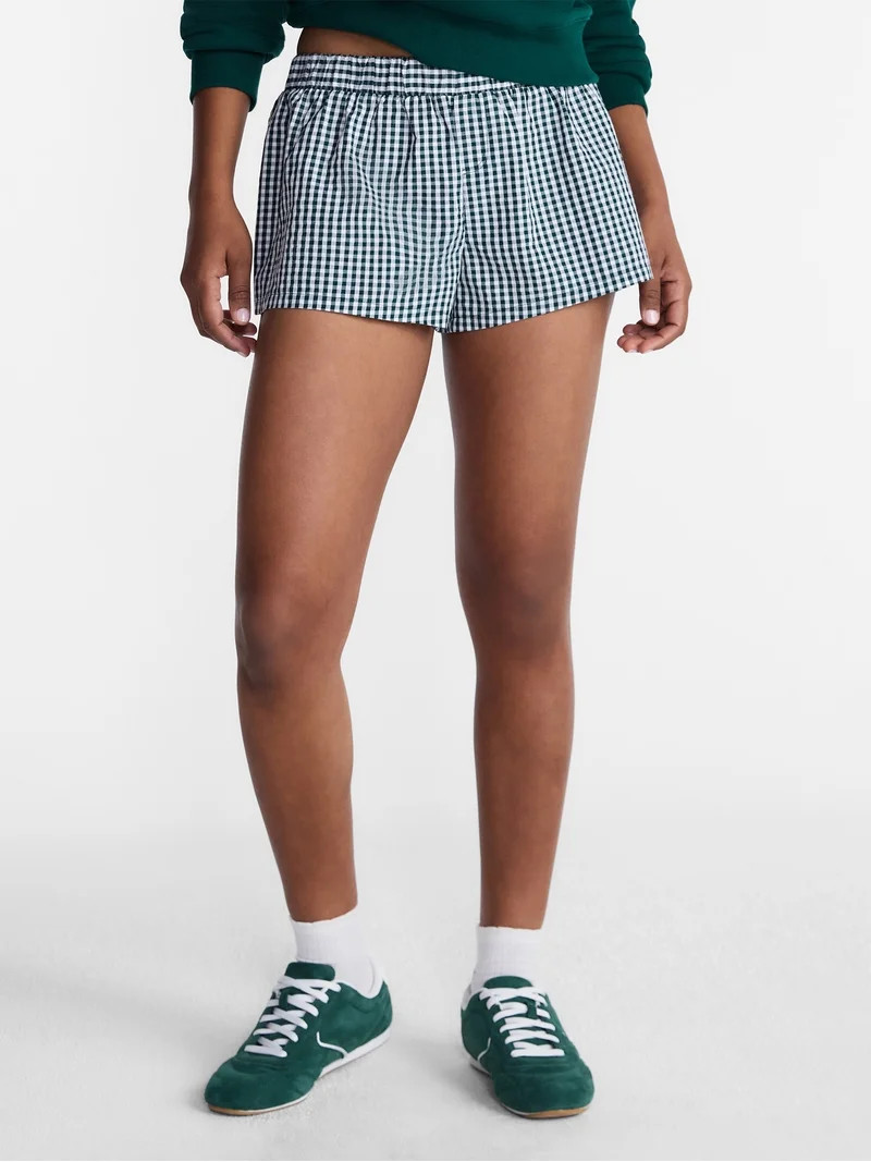No Boundaries Game Day Gingham Shorts, 2'' Inseam, Women's XXS-XXL | Walmart (US)