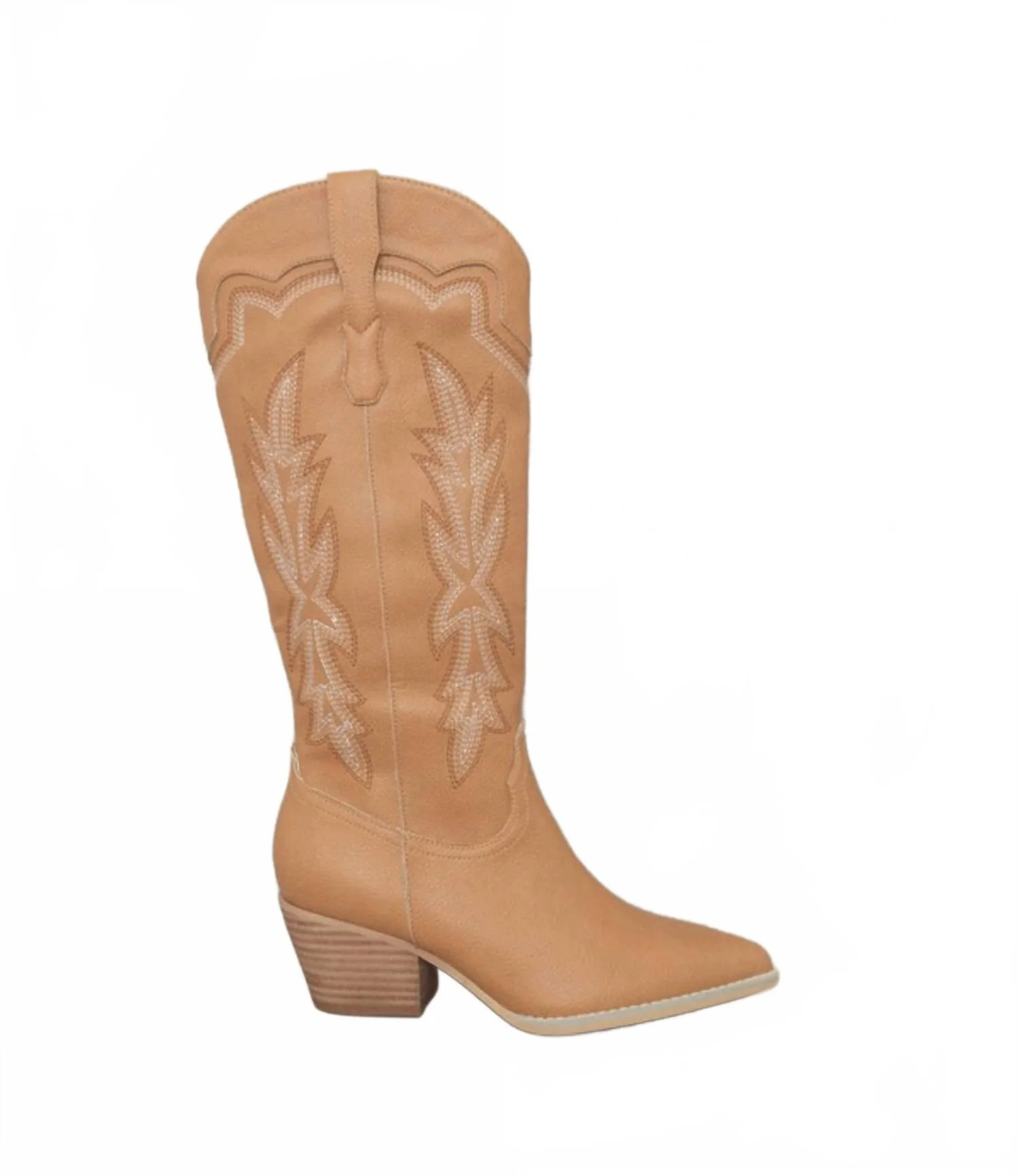 Women's Ainsley Embroidered Cowboy Boot In Camel | Shop Simon