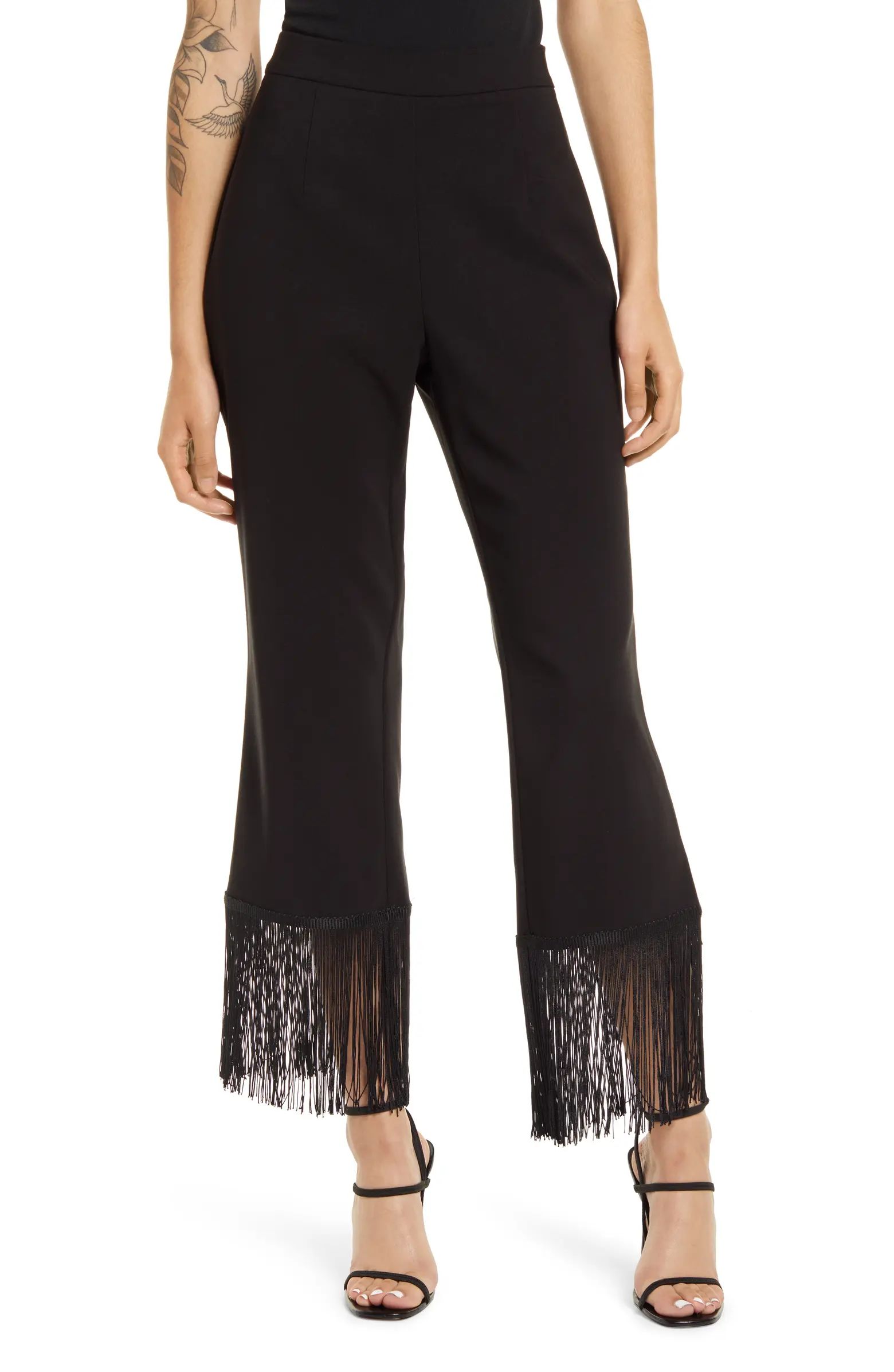 Lulus Catch a Crush Fringe Crop Pants | Nordstrom | Nordstrom