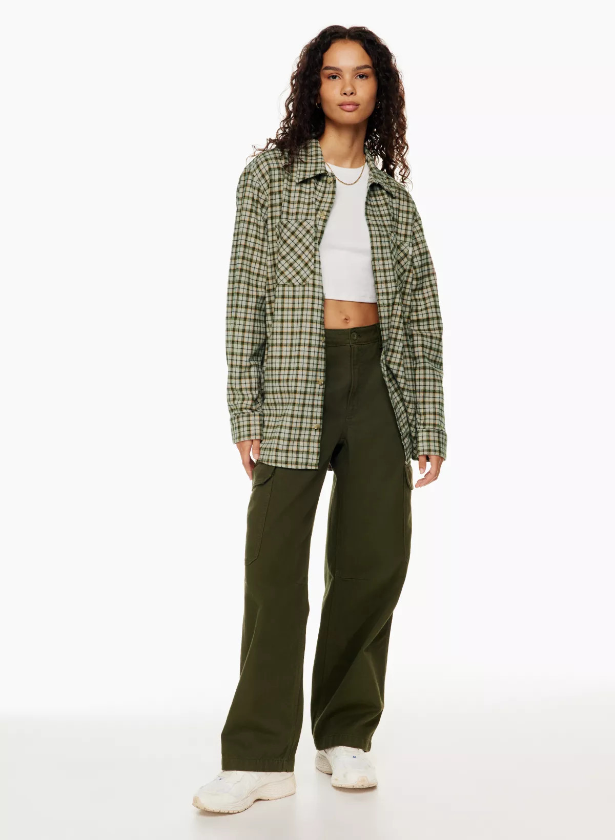 PLAID OVERSIZED SHIRT | Aritzia
