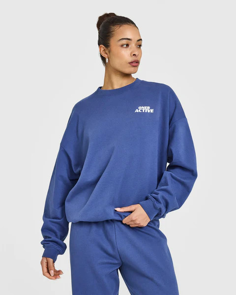 Lightweight Graphic Sweatshirt 
 Shadow Blue | Oner Active (UK / US)