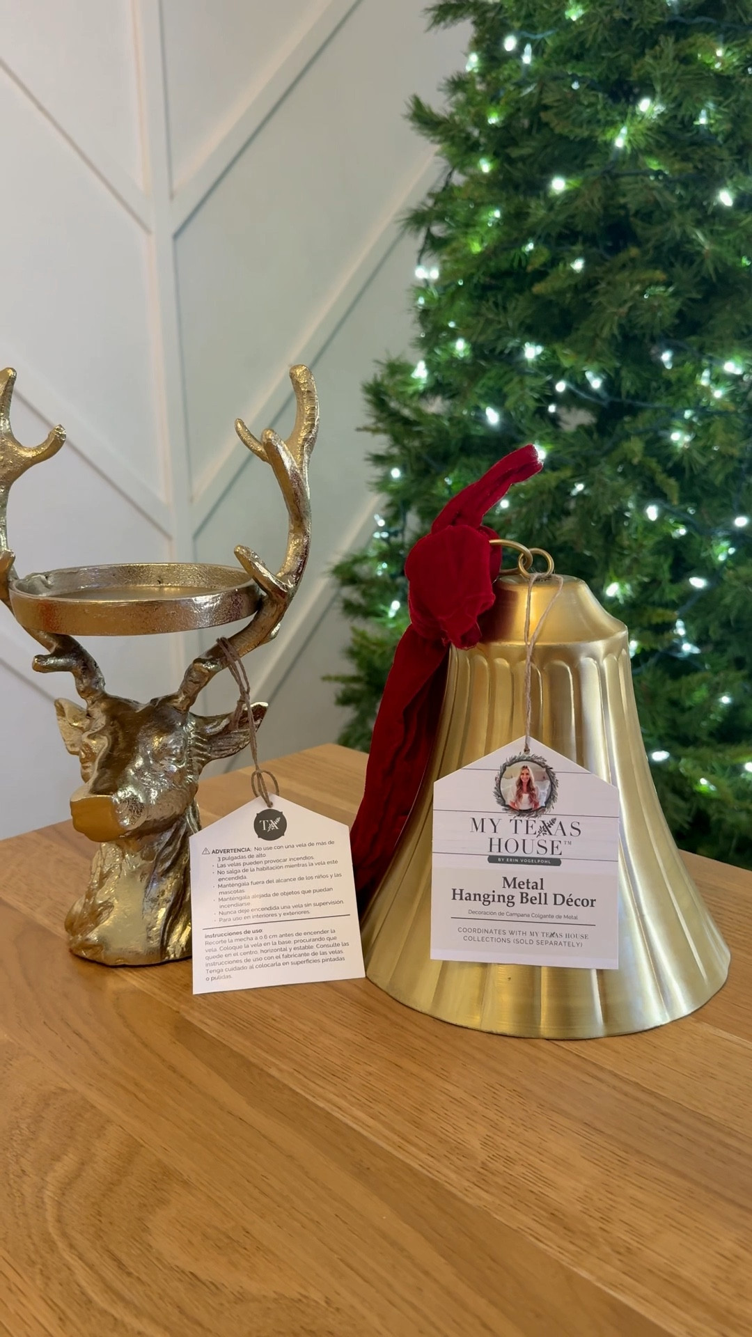 My Texas House has beautiful Christmas decor. Check out this gold hanging bell and gold reindeer candle holder perfect for the holidays.

#LTKHome #LTKGiftGuide #LTKHoliday