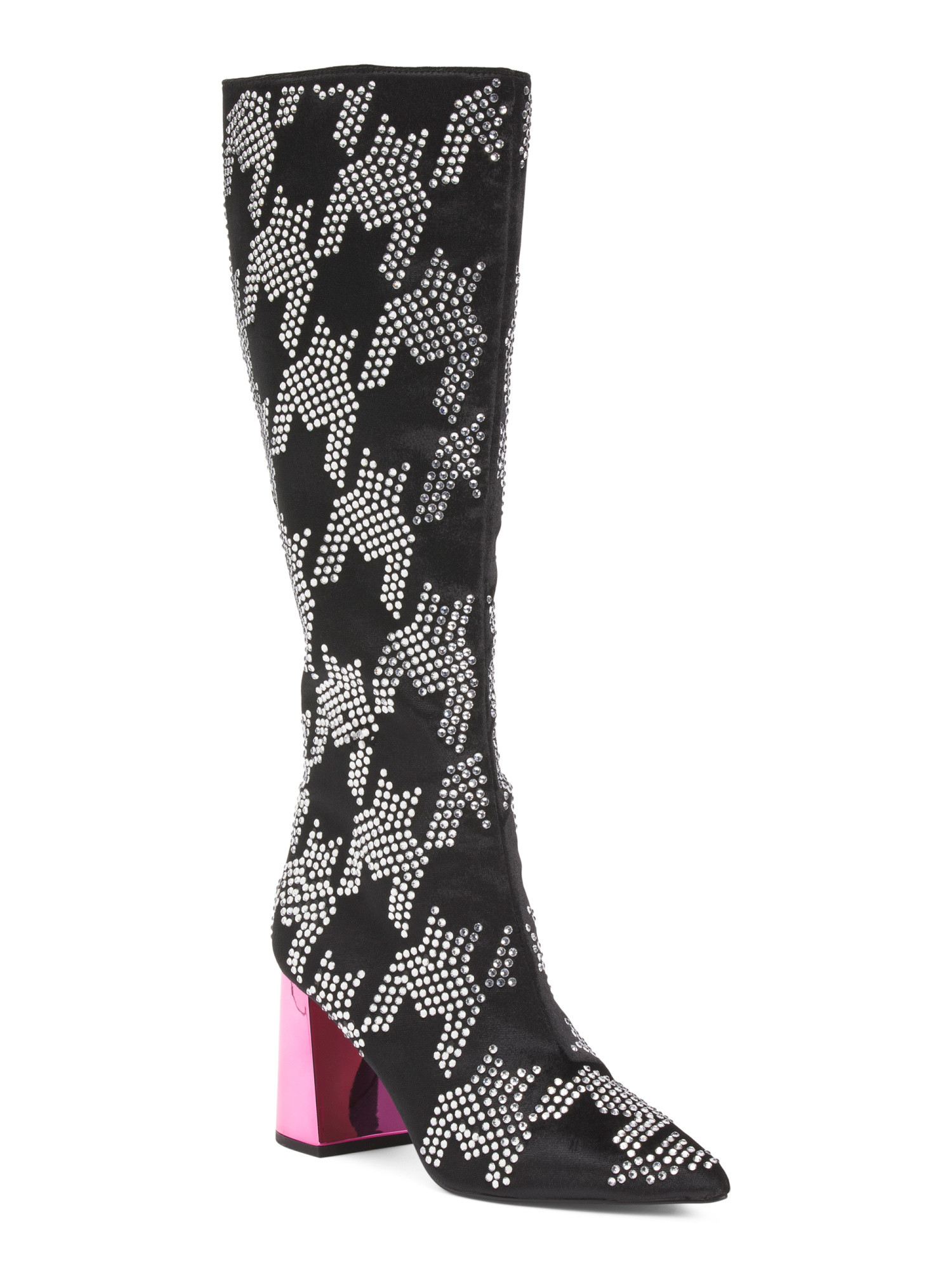 Naomy Sequins Houndstooth High Shaft Boots | TJ Maxx