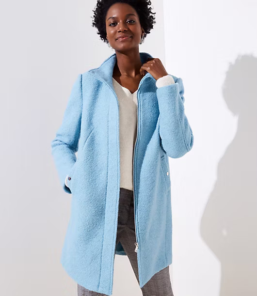 LOFT Funnel Neck Coat | LOFT