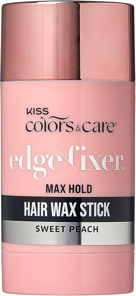 KISS COLORS & CARE Hair Wax Stick, 2.47 OZ (Sweet Peach) - Effortless Edge Styling, 24 Hour Hold,... | Amazon (US)