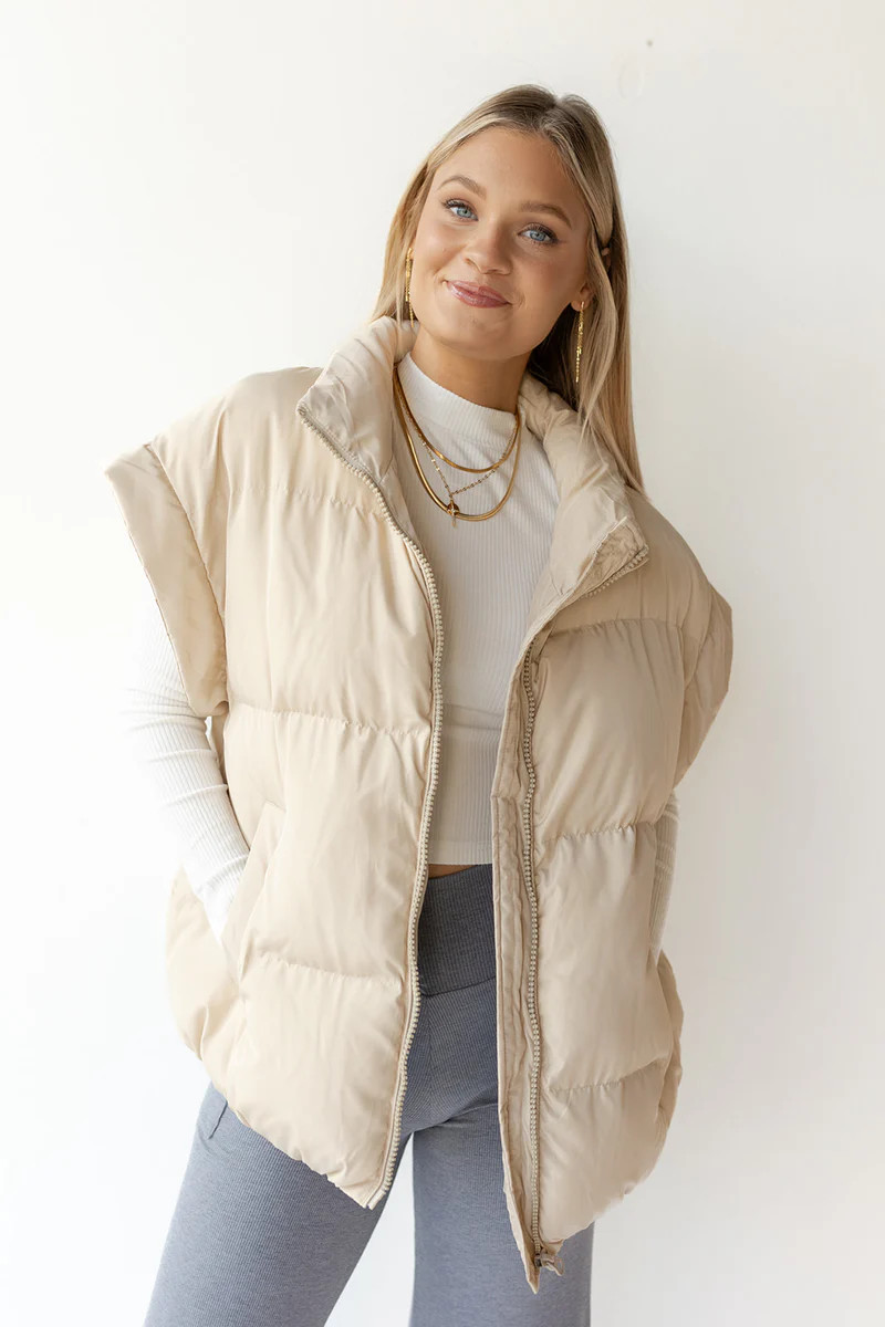 oversized puffer vest | mode
