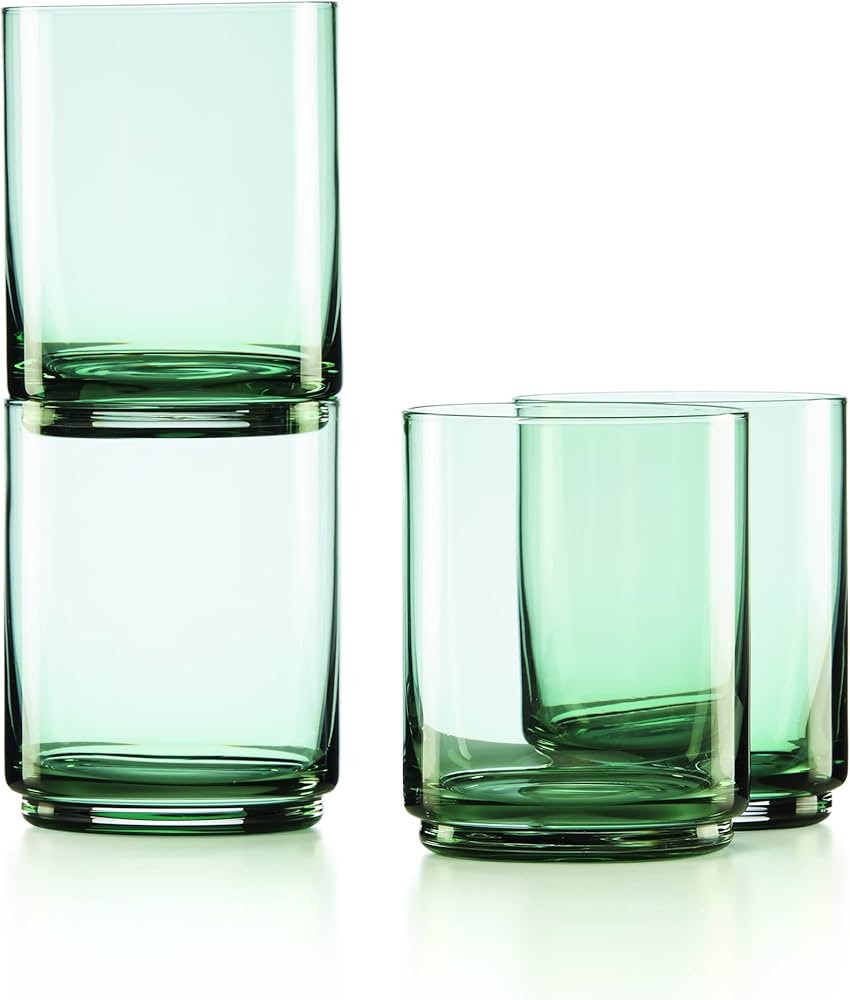 Lenox Tuscany Classics Stackable 4Pc Tall Glasses, 2.79, Green | Amazon (US)